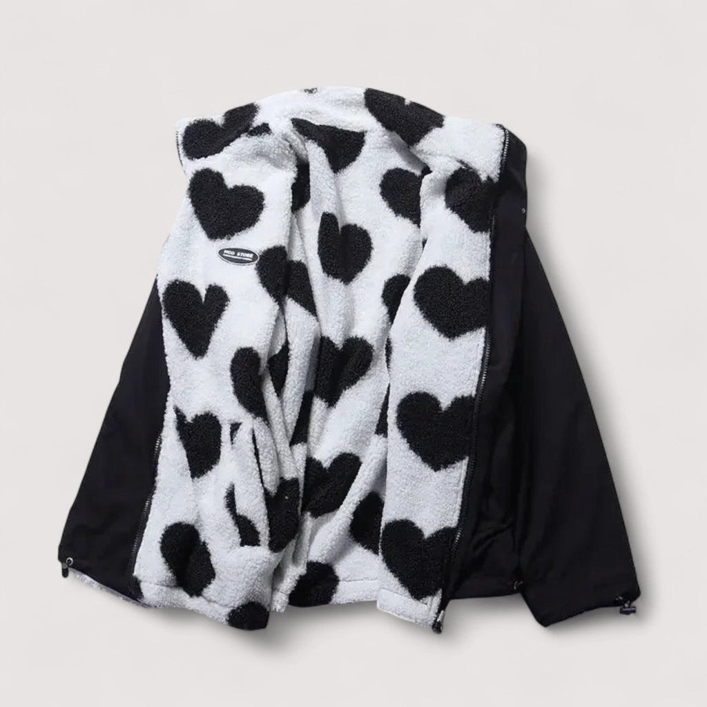 VESTE RÉVERSIBLE EN FORME DE COEUR POUR FEMMES
