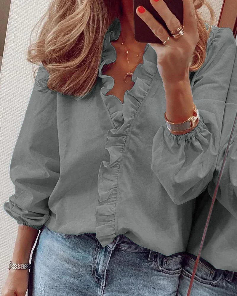 Enola™ | Blouse Féminine avec des Volants Ludiques