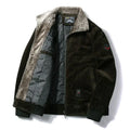 Veste bomber pour hommes avec col en peluche et poches