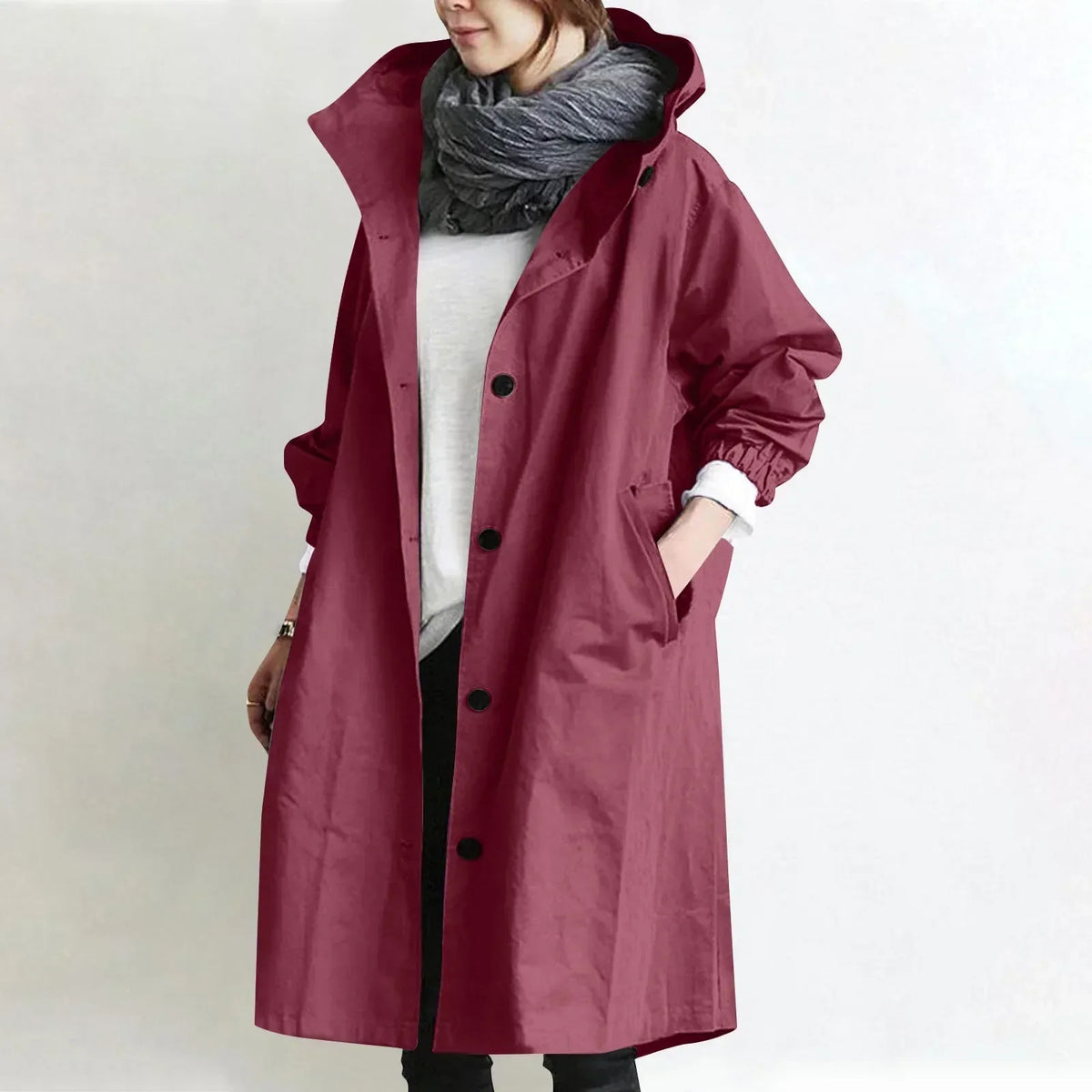 MANTEAU LONG RELAXE POUR FEMMES