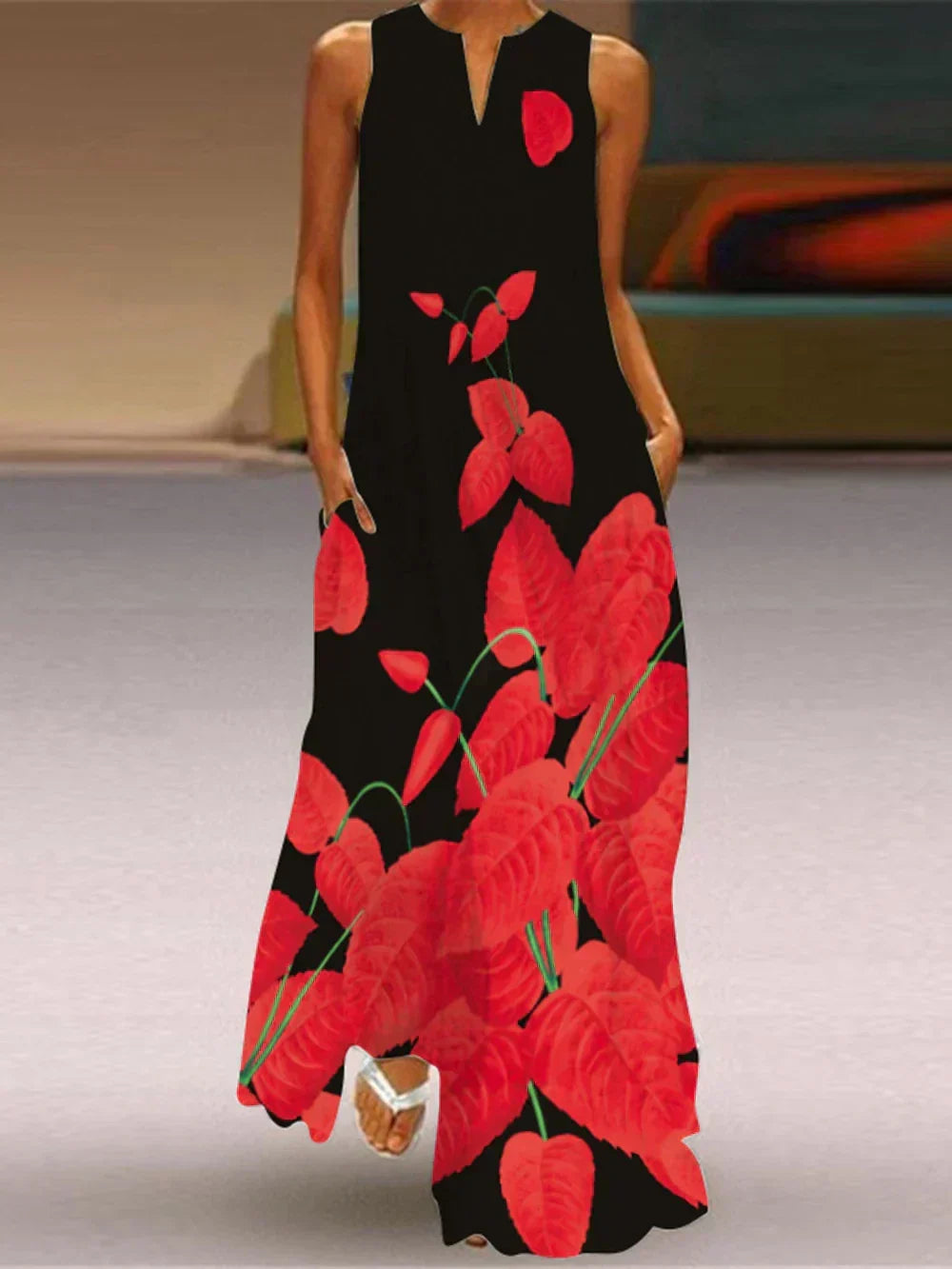 Aurelia™ Robe A-line avec design floral de papillons