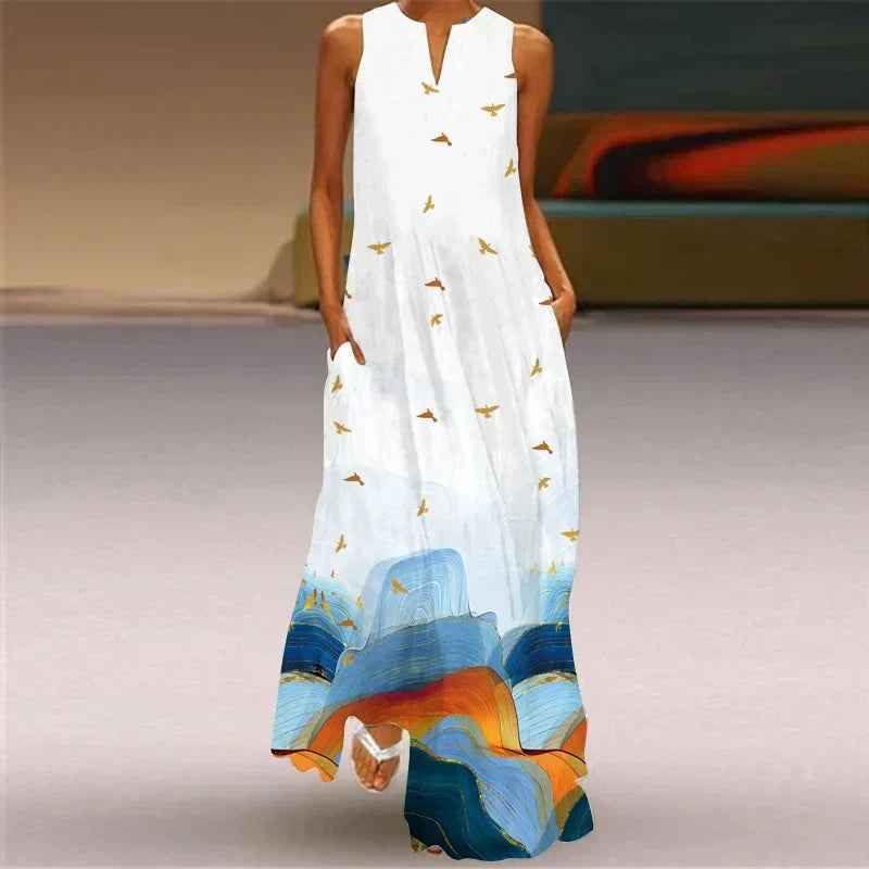Aurelia™ Robe A-line avec design floral de papillons