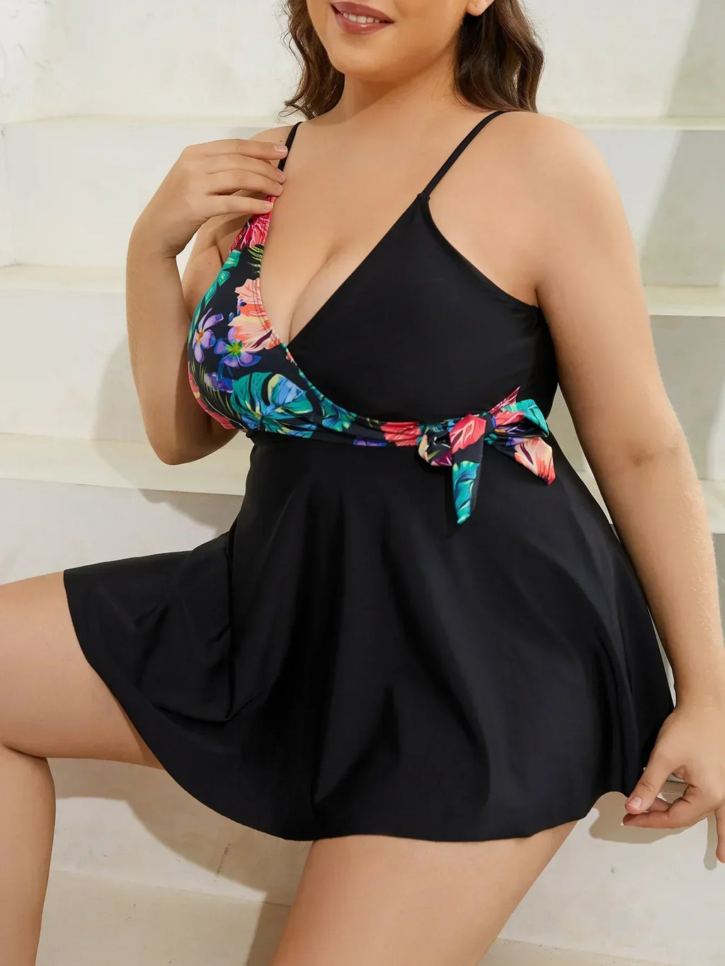 Sophia | Robe de bain pour femmes avec imprimé tropical en grande taille