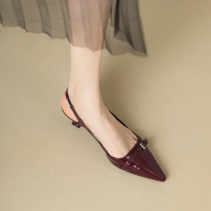 Chaussures Ouvertes à Bout Pointu avec Bride Arrière pour Femmes | Idéal pour Saisons Intermédiaires