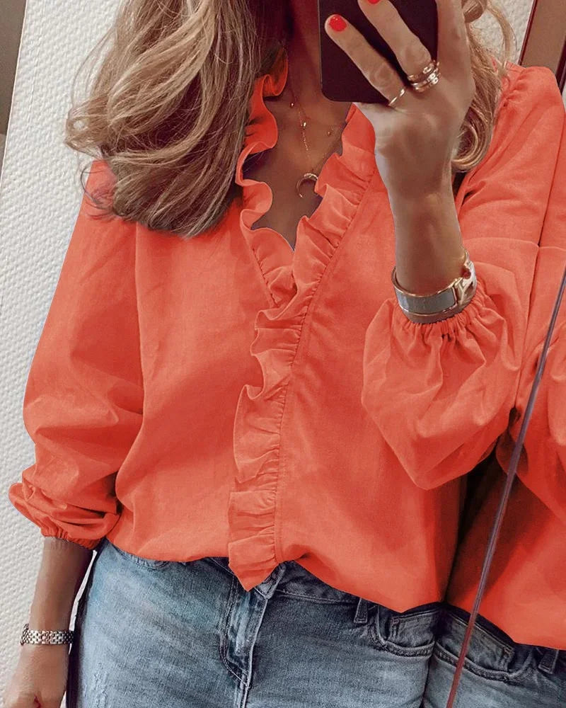 Enola™ | Blouse Féminine avec des Volants Ludiques