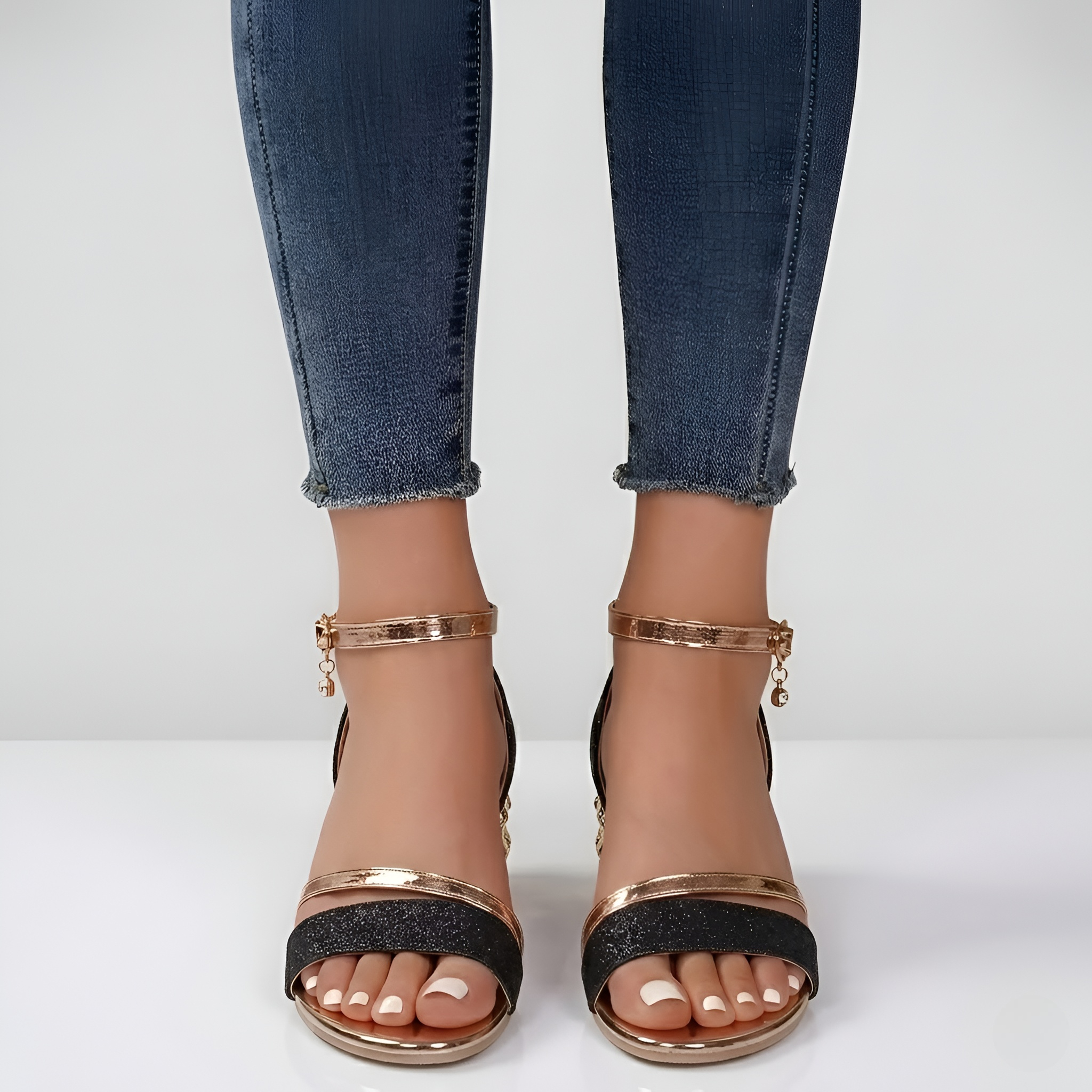 Yasmine - Sandales à talons chic à bout ouvert