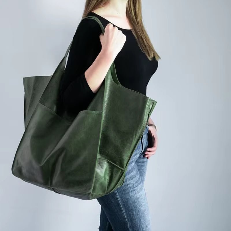 Sac Shopper en Cuir Vegan Luxueux et Spacieux