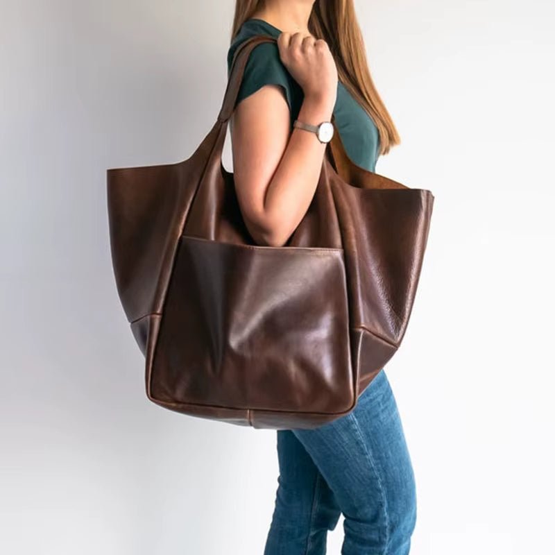 Sac Shopper en Cuir Vegan Luxueux et Spacieux