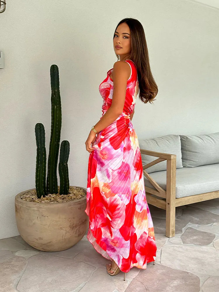 Robe Plissée À Une Épaule Pour Femmes | Idéale Pour Journées D’Été Et Événements