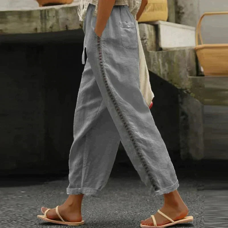Pantalons Femme | Taille Haute Rayés