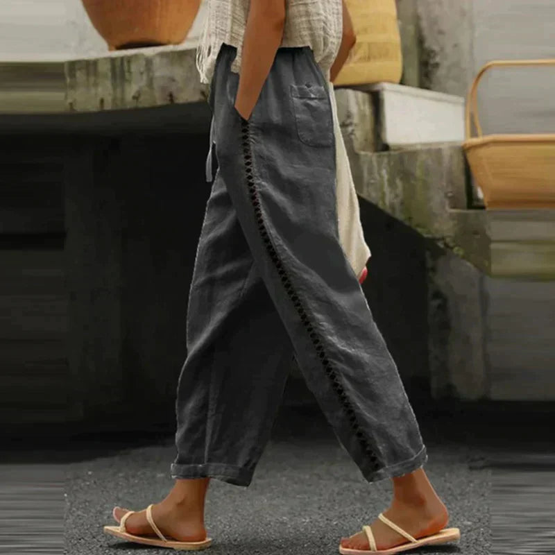 Pantalons Femme | Taille Haute Rayés