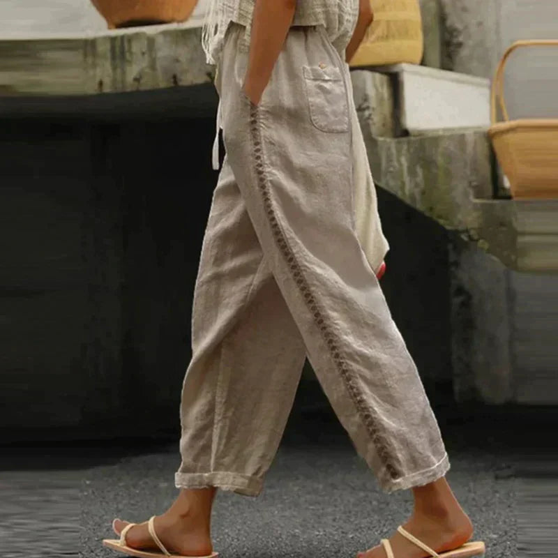 Pantalons Femme | Taille Haute Rayés