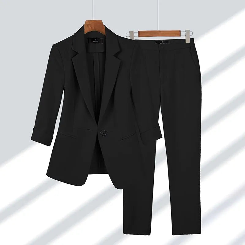 Ensemble Élégant avec Blazer et Pantalons – Votre Clé pour le Style