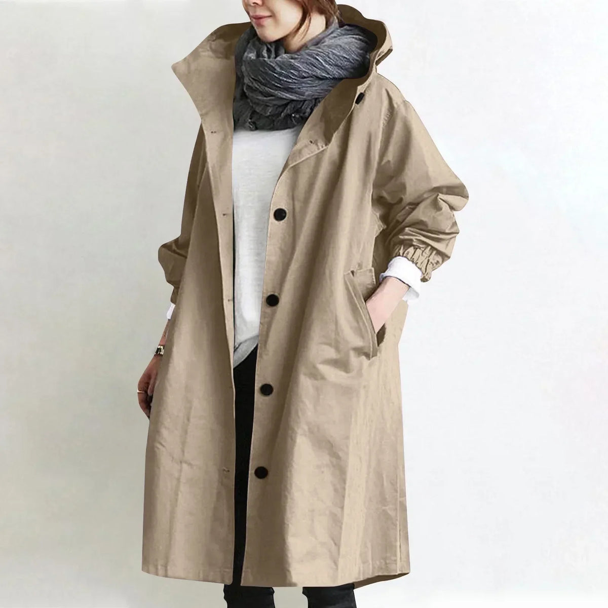 MANTEAU LONG RELAXE POUR FEMMES