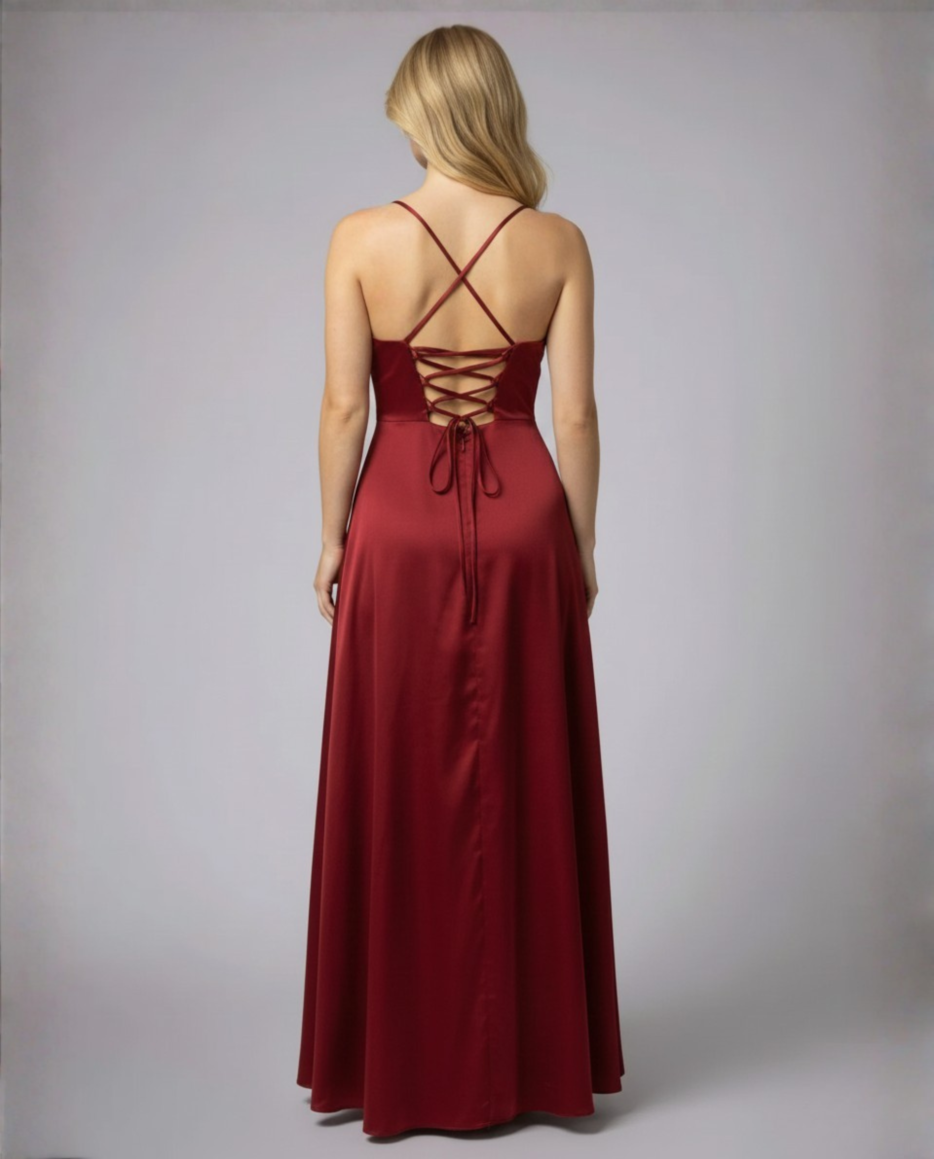 Robe Maxi Femme | Décolleté Drapé & Fente Élégante