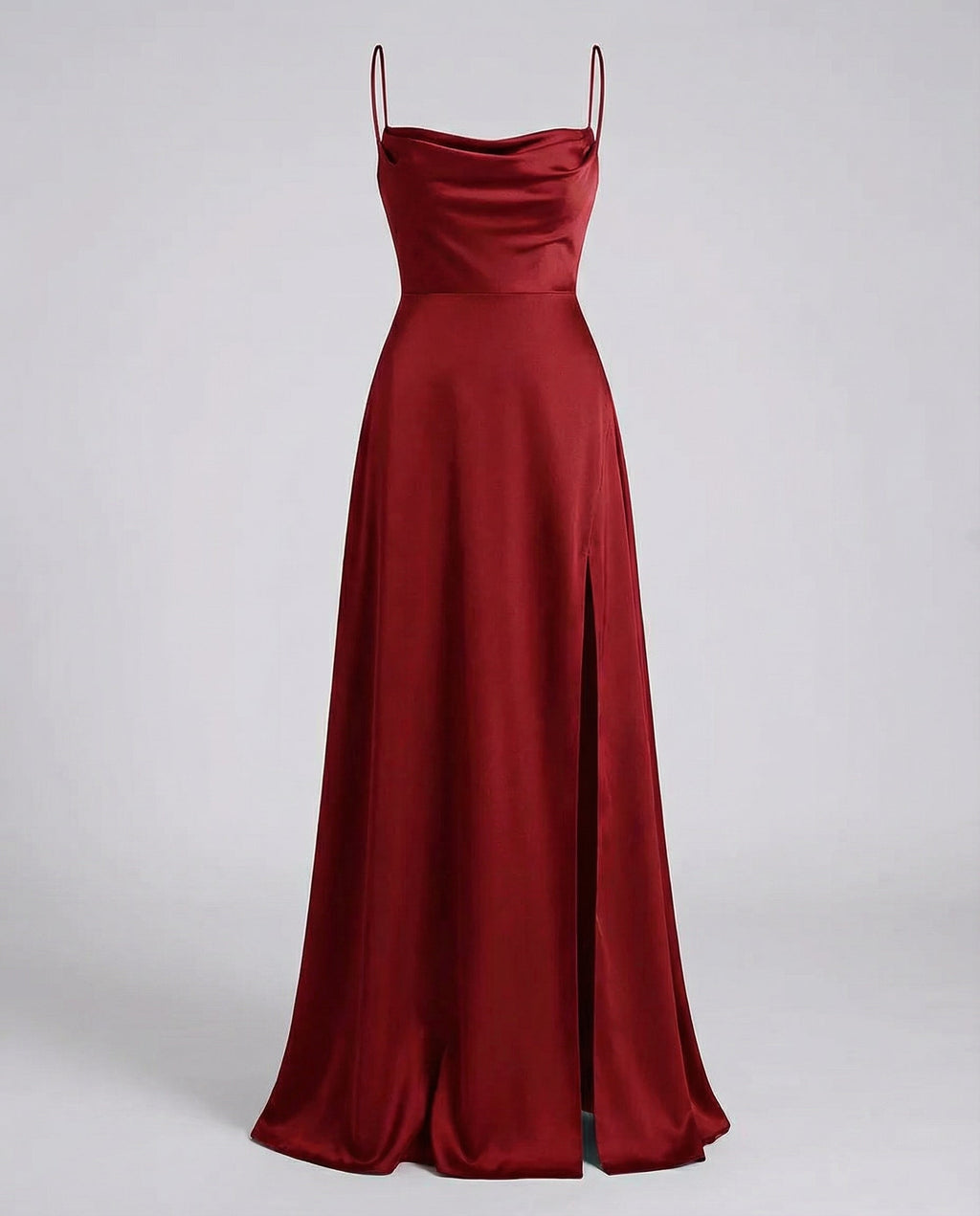 Robe Maxi Femme | Décolleté Drapé & Fente Élégante
