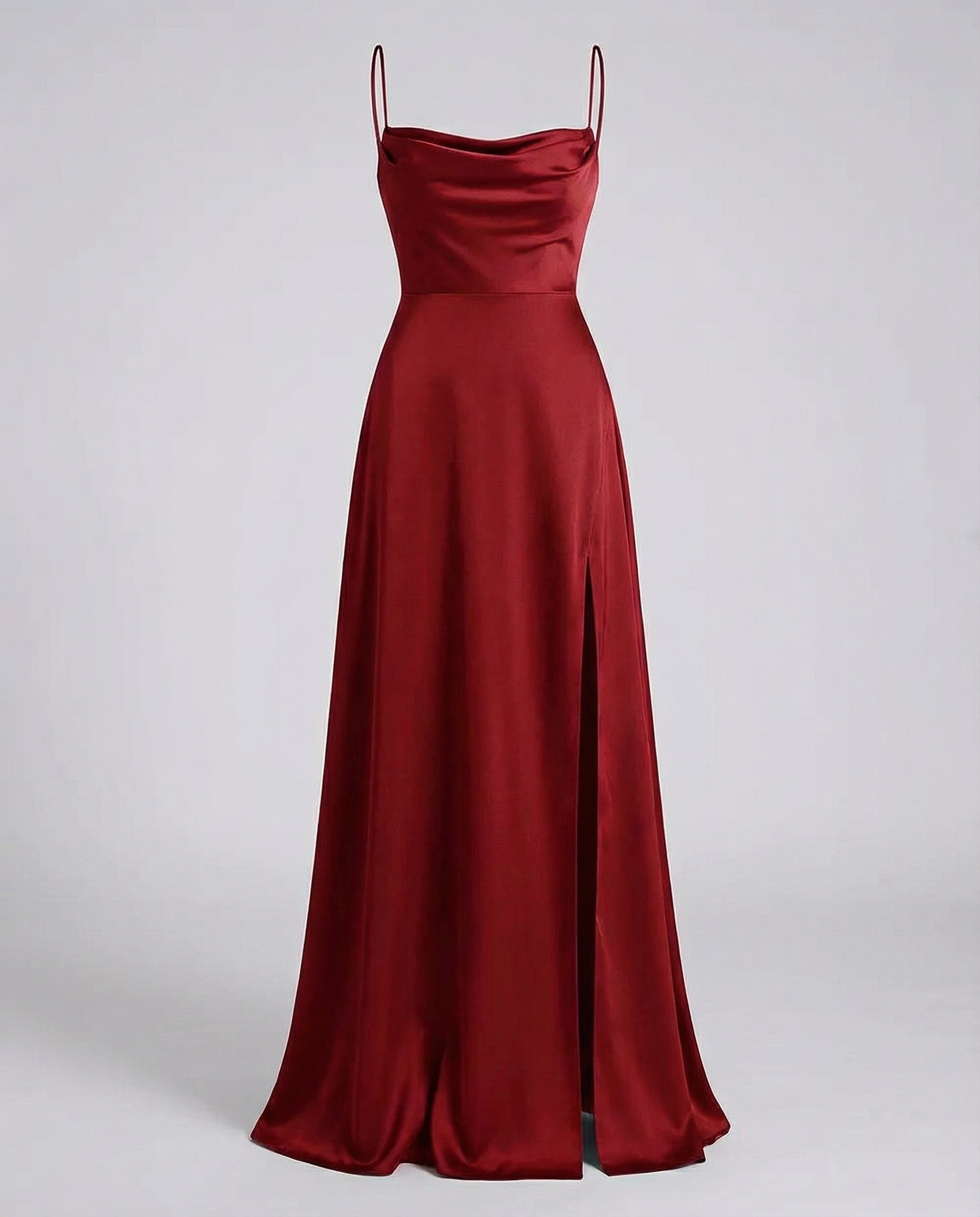 Robe Maxi Femme | Décolleté Drapé & Fente Élégante