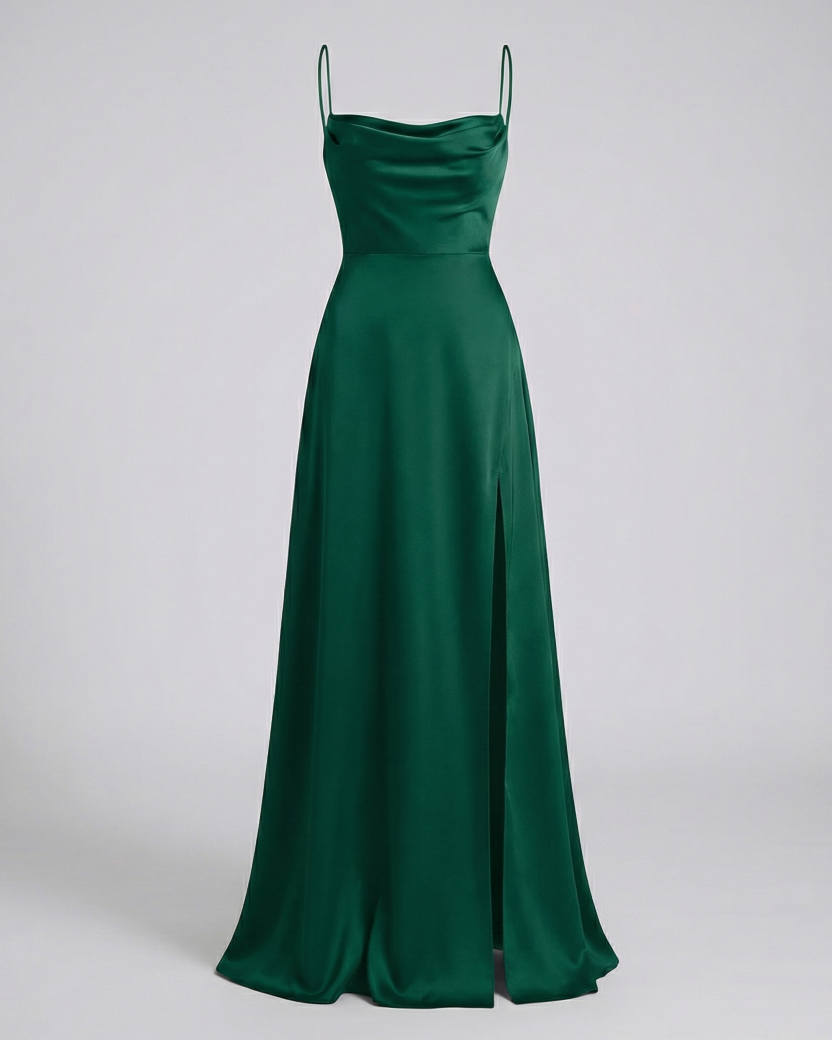 Robe Maxi Femme | Décolleté Drapé & Fente Élégante