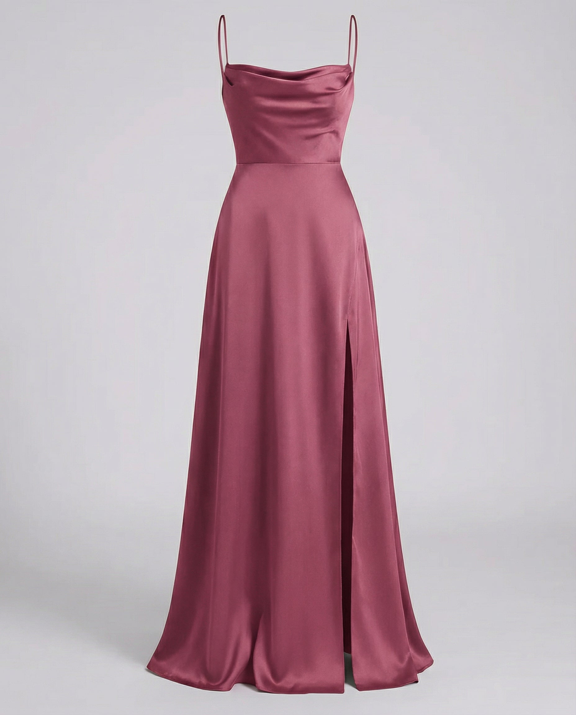 Robe Maxi Femme | Décolleté Drapé & Fente Élégante