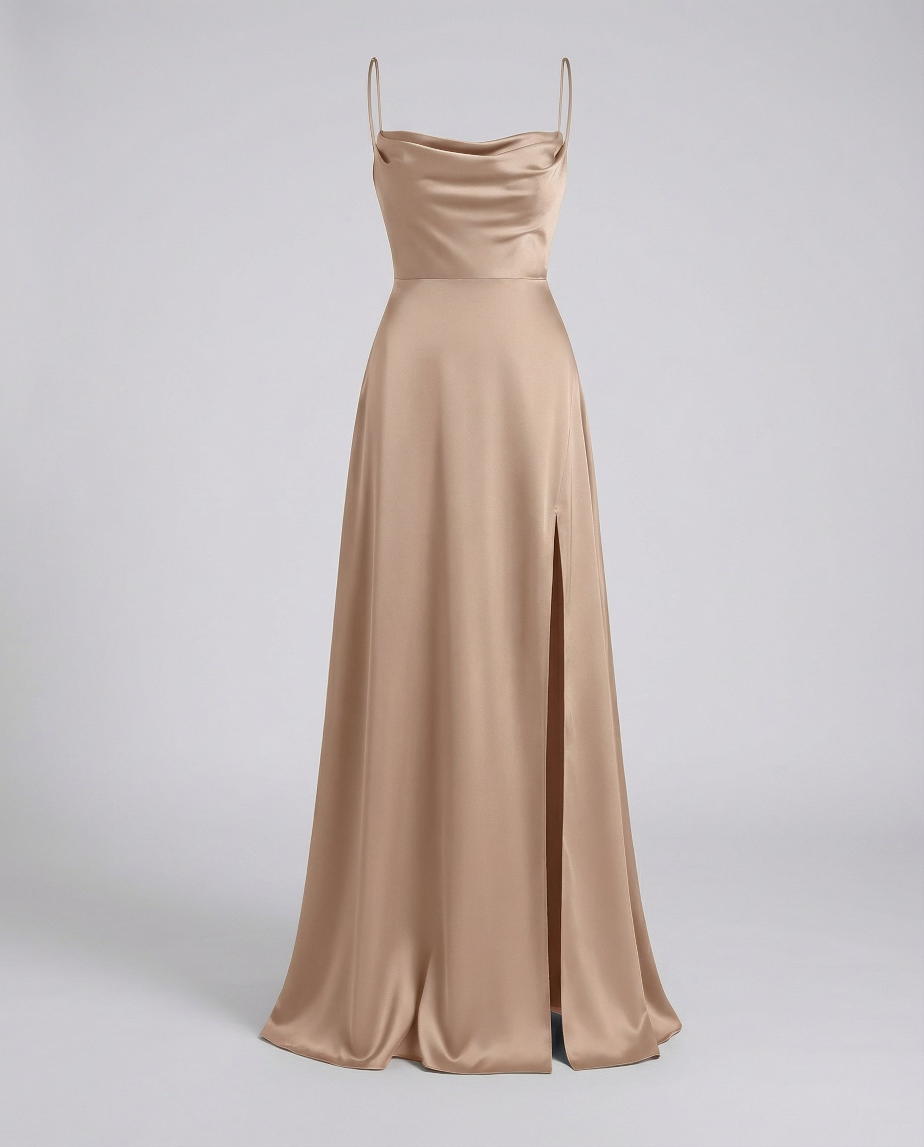 Robe Maxi Femme | Décolleté Drapé & Fente Élégante