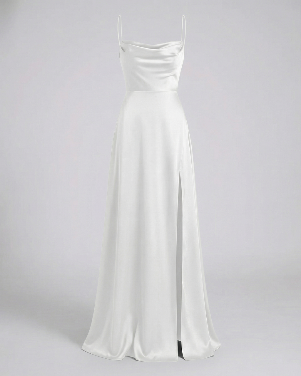 Robe Maxi Femme | Décolleté Drapé & Fente Élégante