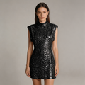 Gianna - Mini-robe sans manches à paillettes