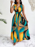 Nova | Robe Maxi Sans Manches à Imprimé Abstrait pour Femme