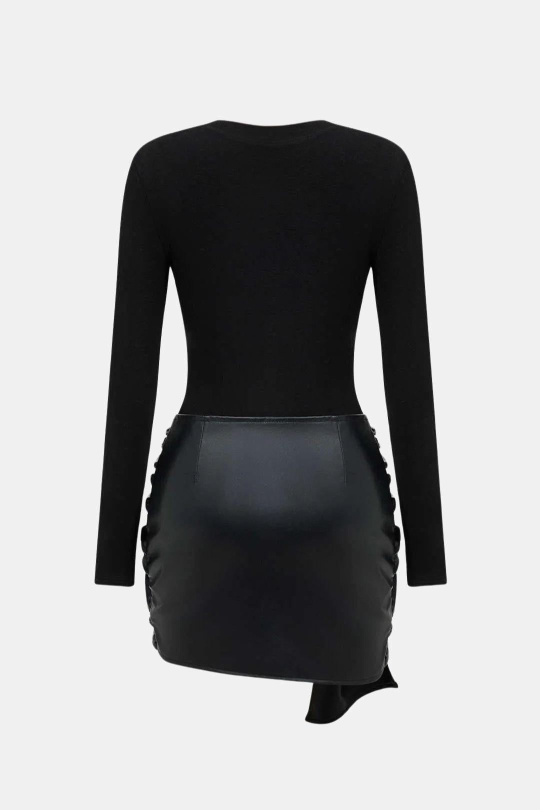 Robe Mini Avec Détail Noué Sur Le Devant Et Coupe Ajustée Pour Femme | Idéal Pour Soirées Et Événements