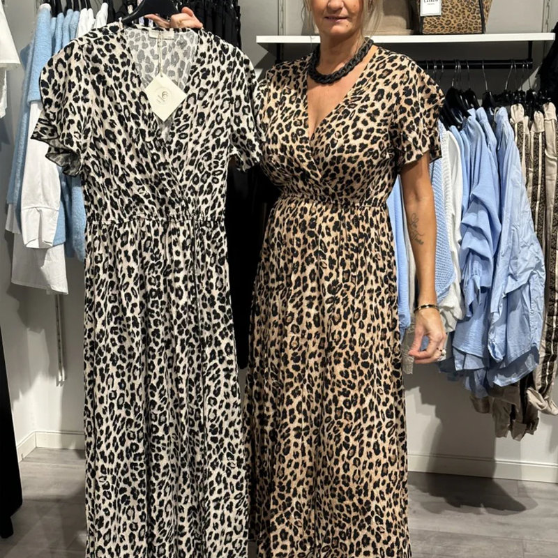 Robe Maxi Femme | Effet Wrap & Imprimé Animal