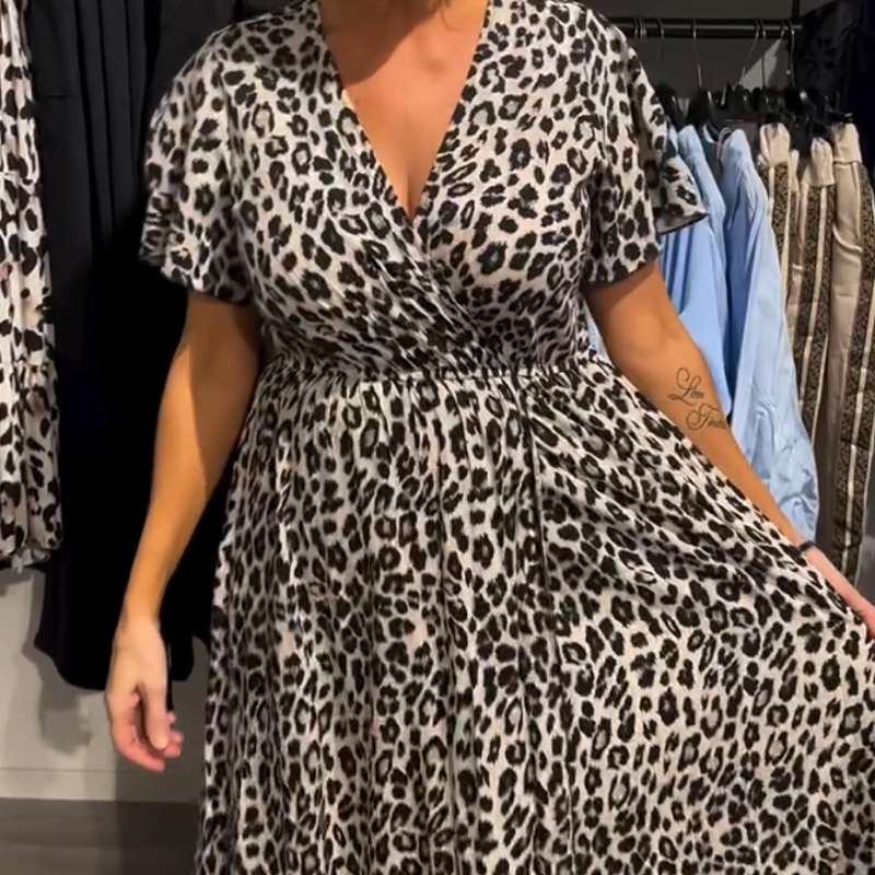 Robe Maxi Femme | Effet Wrap & Imprimé Animal