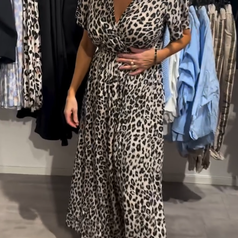 Robe Maxi Femme | Effet Wrap & Imprimé Animal