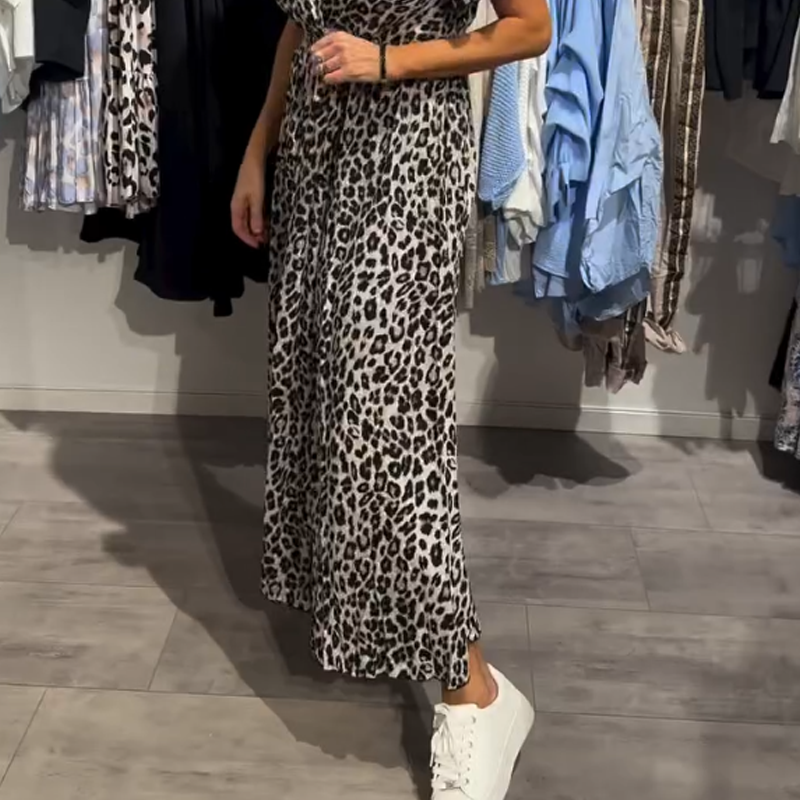 Robe Maxi Femme | Effet Wrap & Imprimé Animal