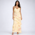 Charlene - Robe nuisette d'été à volants et imprimé floral