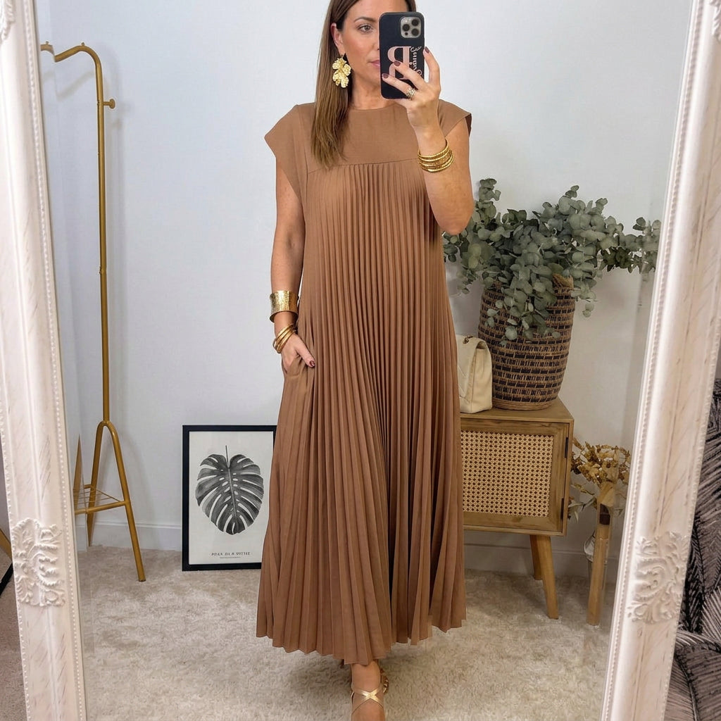 Robe d'été Femme | Jupe maxi plissée & Coupe élégante intemporelle