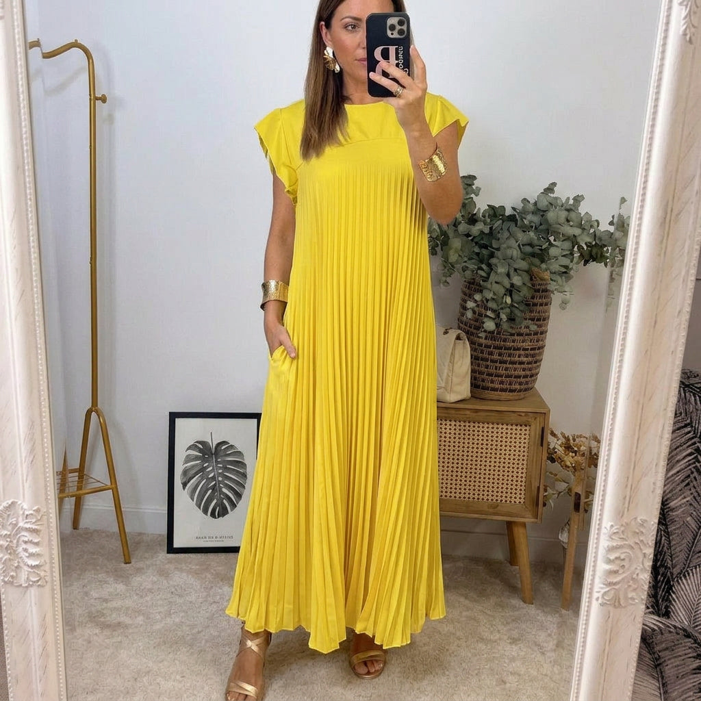 Robe d'été Femme | Jupe maxi plissée & Coupe élégante intemporelle