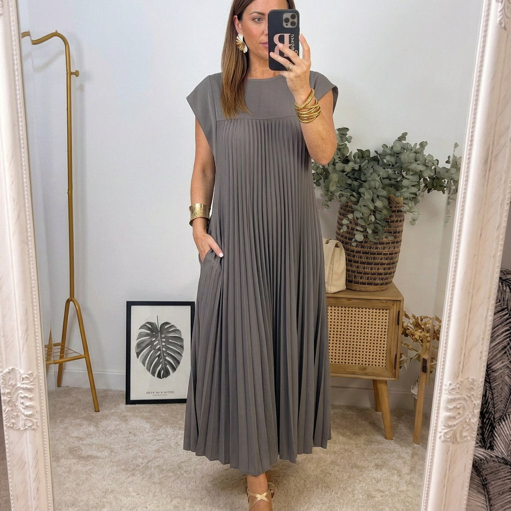 Robe d'été Femme | Jupe maxi plissée & Coupe élégante intemporelle