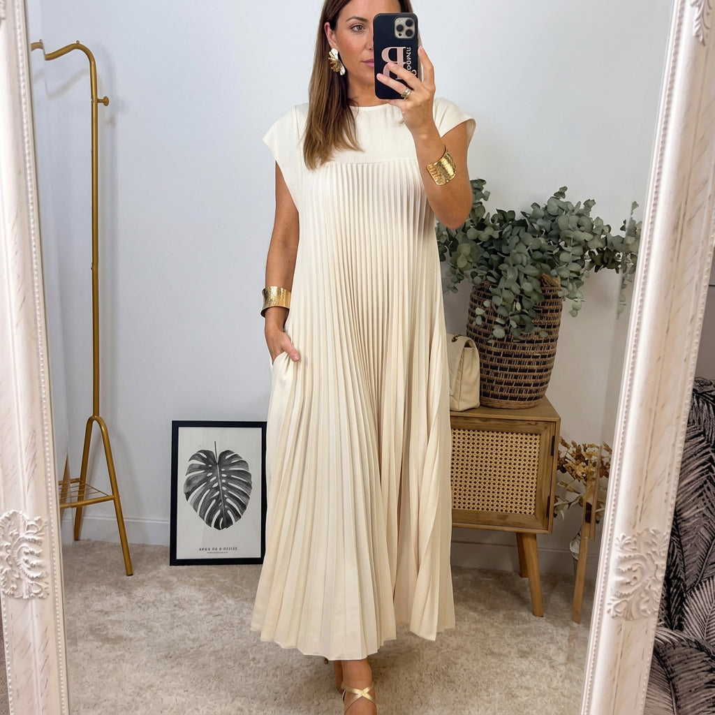 Robe d'été Femme | Jupe maxi plissée & Coupe élégante intemporelle
