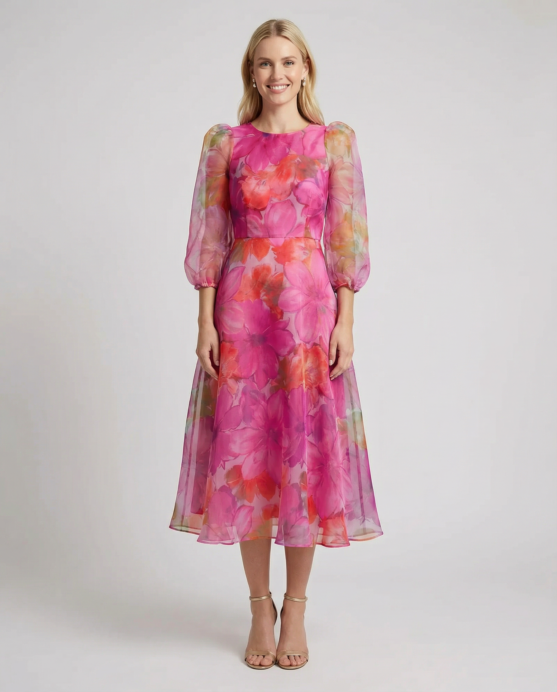 Robe en Maille – Design Imprimé Élégant pour le Bureau et les Événements d'Été