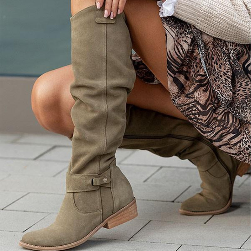 Bottes hautes à talons pour femmes
