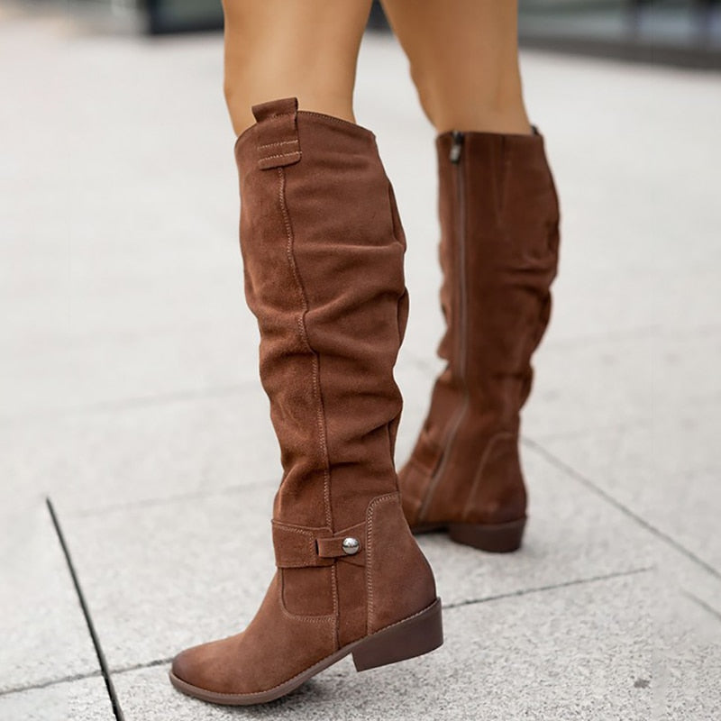 Bottes hautes à talons pour femmes