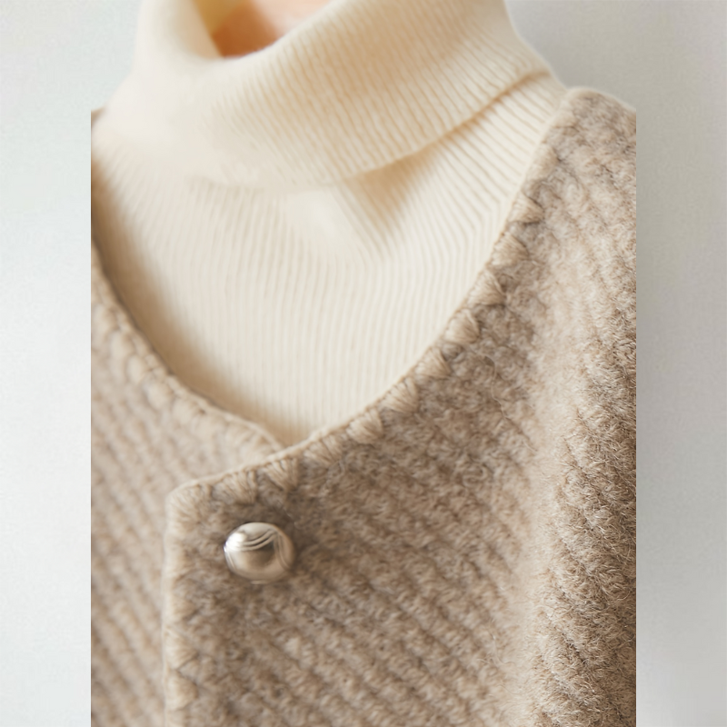 Gilet Femme | Texture Fine & Coupe Col Roulé