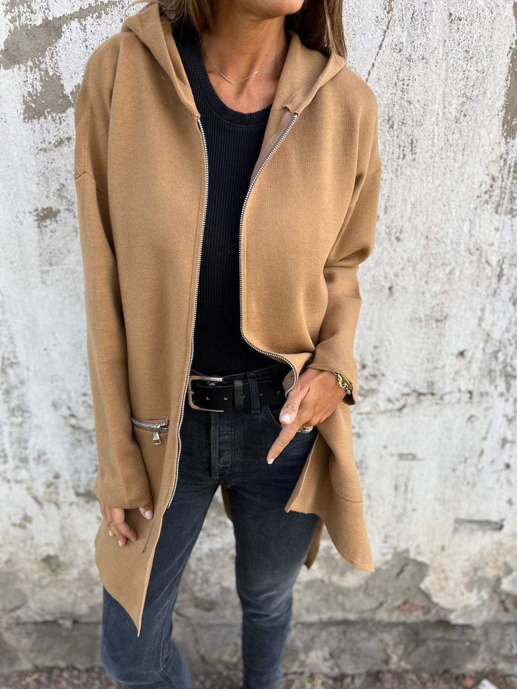 Cardigan Femme | Fermeture Éclair & Longue Forme