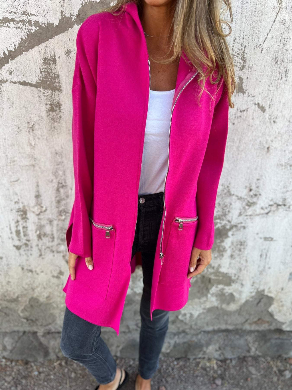 Cardigan Femme | Fermeture Éclair & Longue Forme