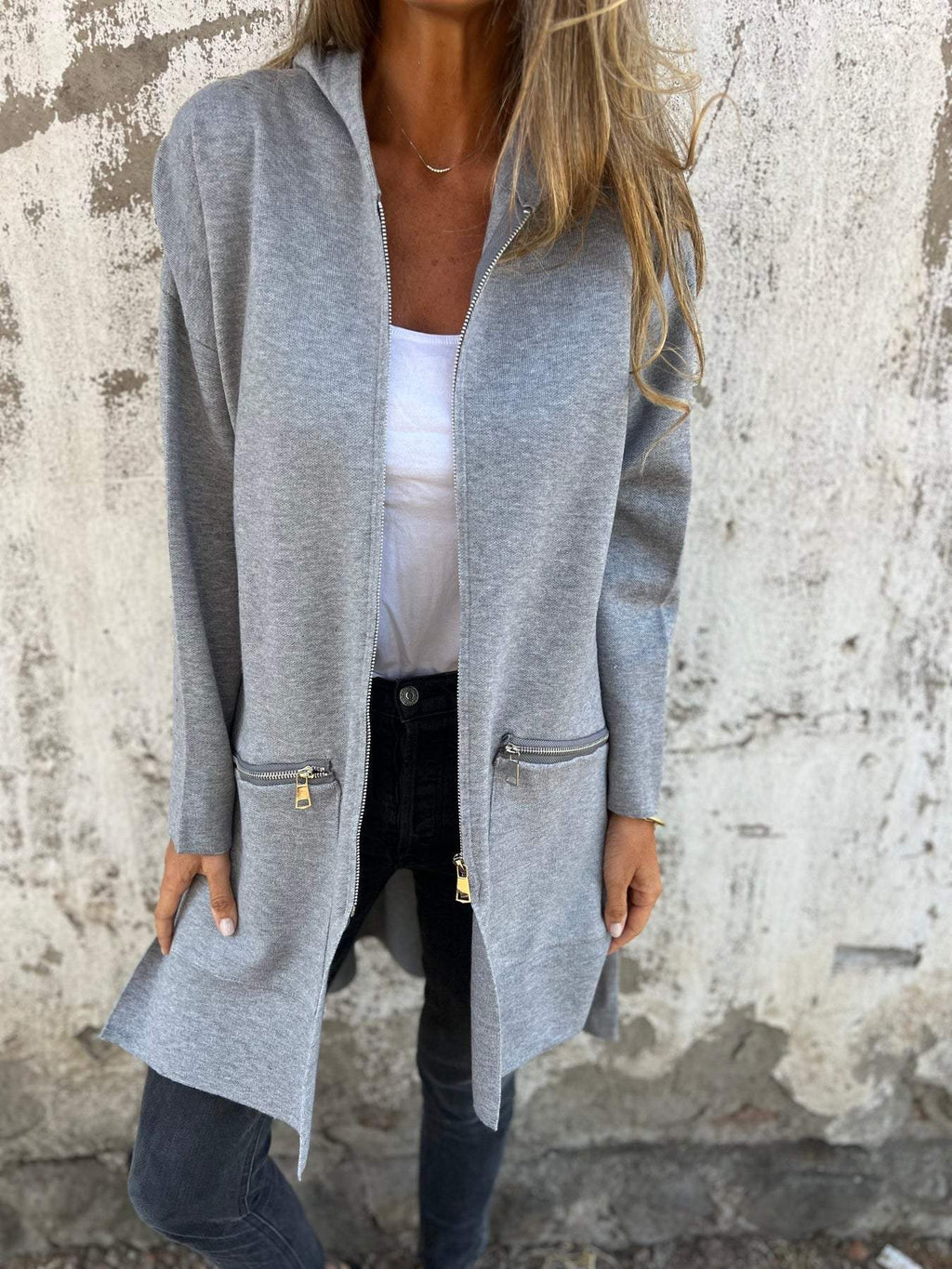 Cardigan Femme | Fermeture Éclair & Longue Forme