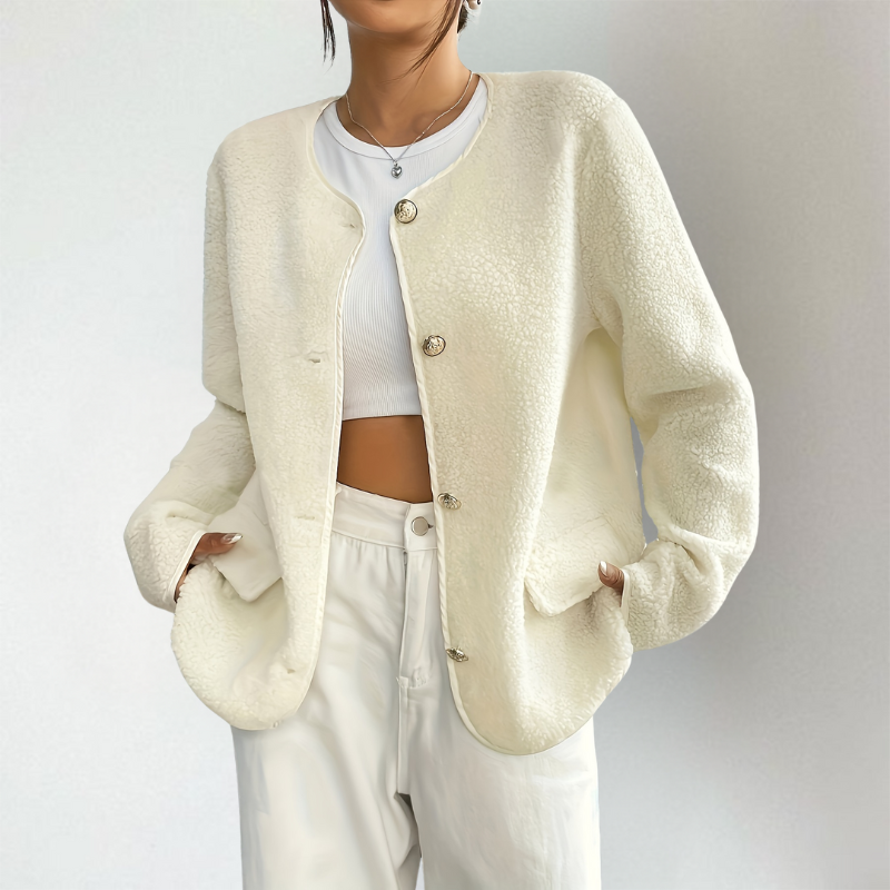 Gilet Femme | Aspect Teddy & Col Rond