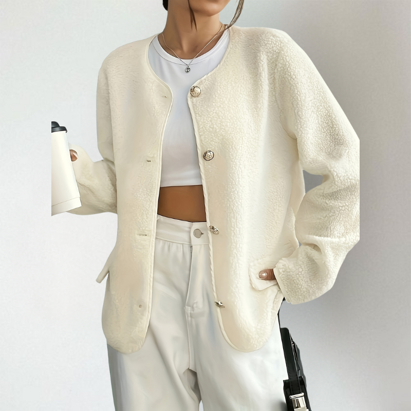 Gilet Femme | Aspect Teddy & Col Rond
