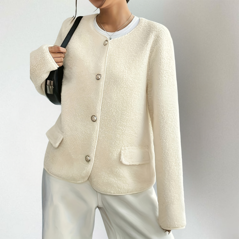Gilet Femme | Aspect Teddy & Col Rond