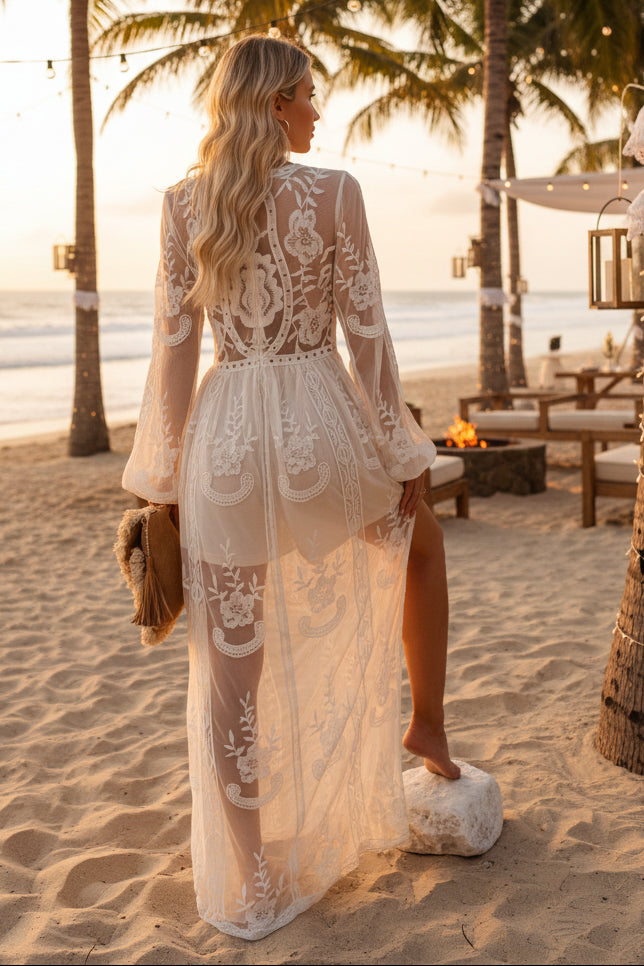 Robe Maxi avec Décolleté Élégant