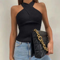 Top Avec Bretelles Croisées Et Coupe Ajustée Pour Femme | Idéal Pour Les Sorties Et Les Soirées