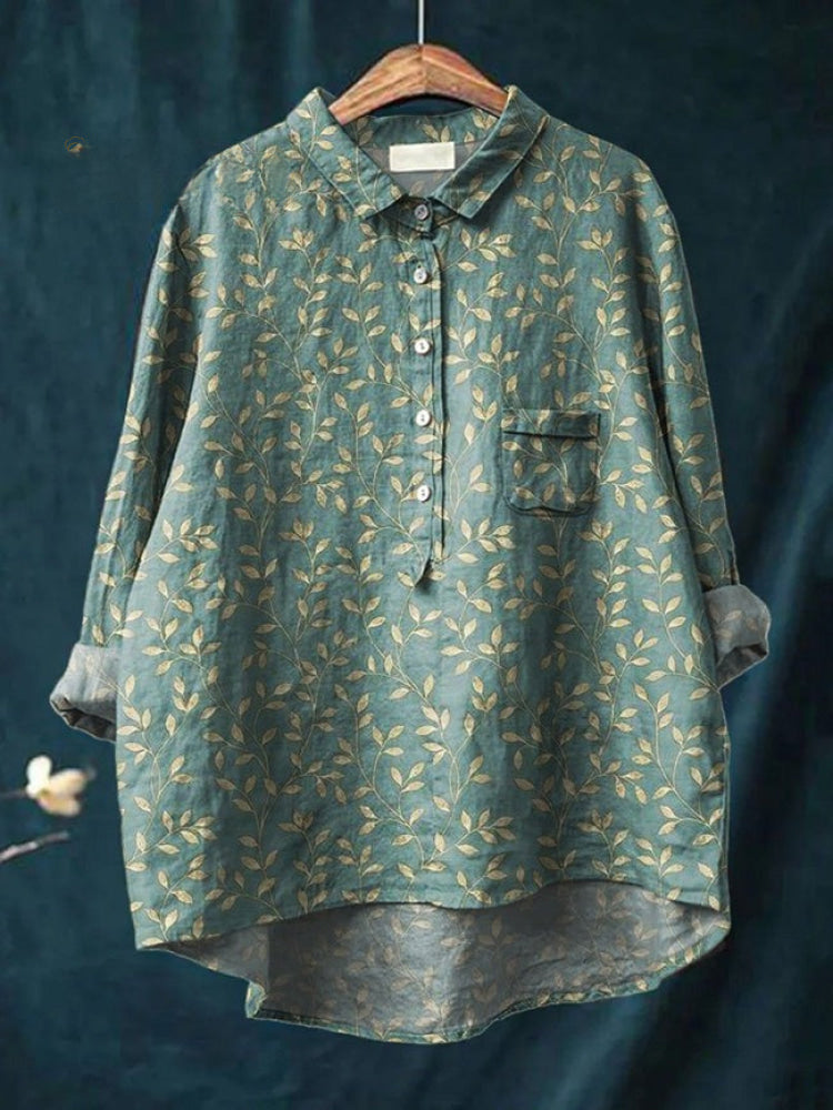 Tiziana – Chemise en lin à motifs